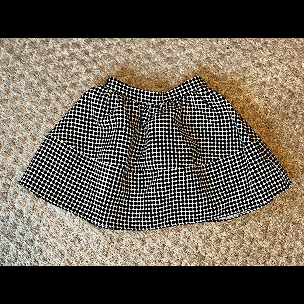 Express Skirt - Black & White with Polka Dots